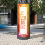 kiosk advertising mockup