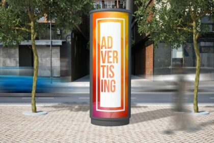 kiosk advertising mockup