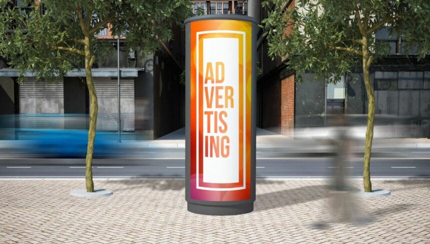 kiosk advertising mockup