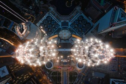 Top view of petronas twin tower