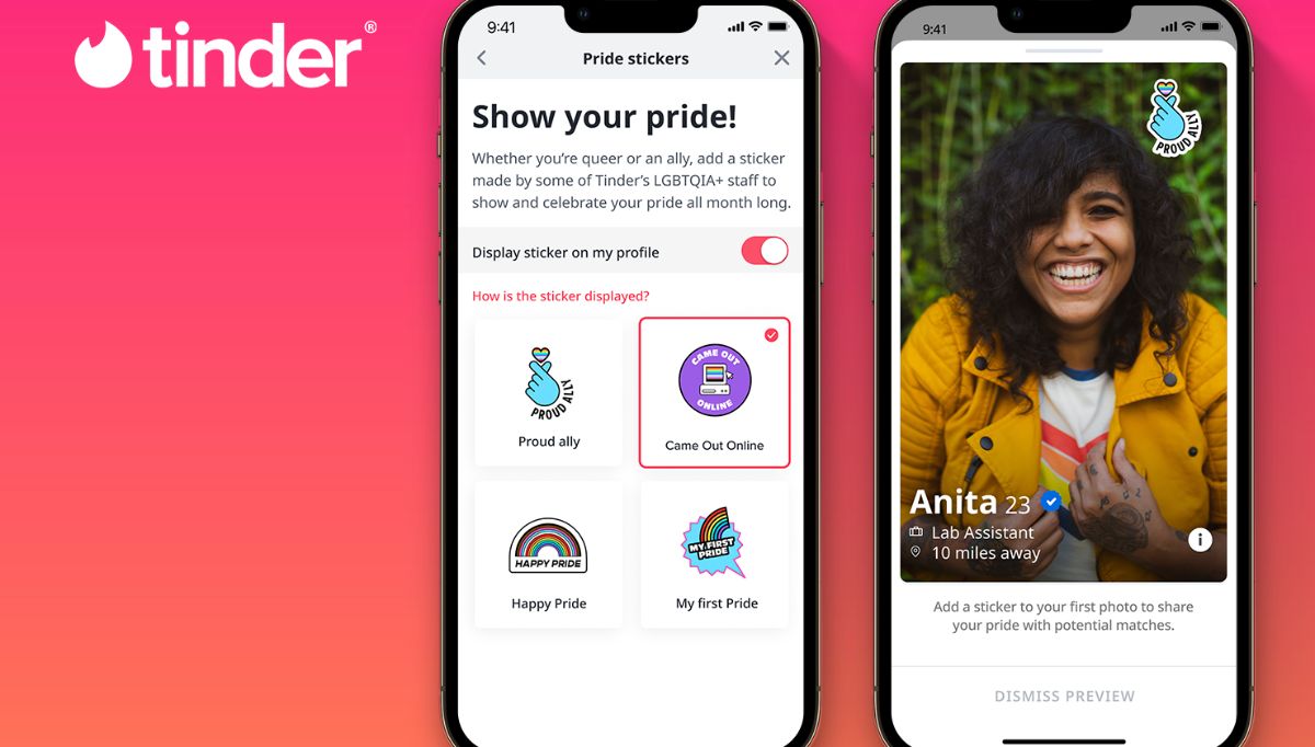 Tinder Launches Pride Profile Stickers to Celebrate LGBTQ+ Community