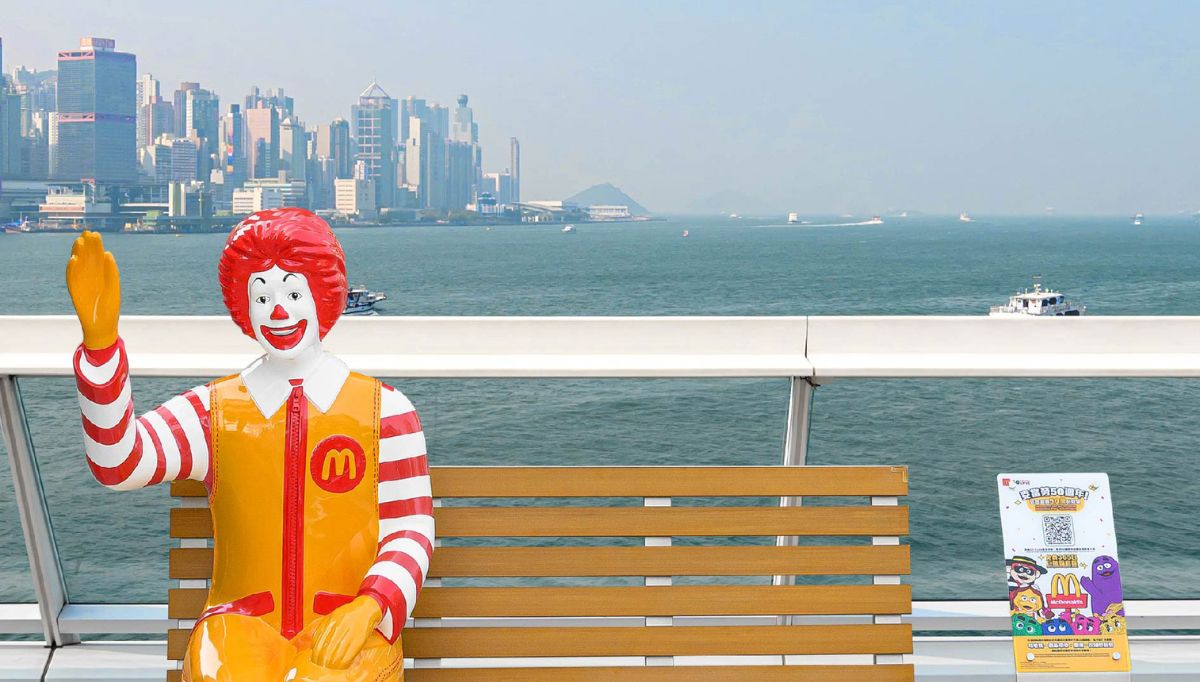 Ronald McDonald Benches: A Nostalgic Treasure Hunt Celebrates McDonald’s 50th Anniversary in Hong Kong